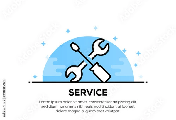 Fototapeta SERVICE ICON CONCEPT