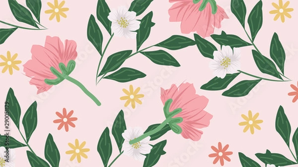 Obraz Beautiful Floral Pattern Background for Cards