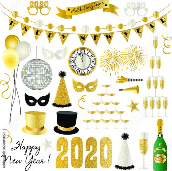Obraz 2020 New Years Eve graphics