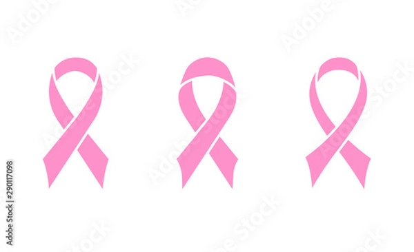 Obraz Pink ribon. Vector icon. Eps 10