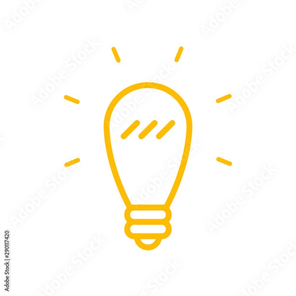 Fototapeta Solution symbol, lamp icon, idea