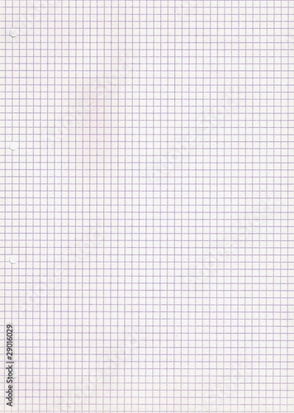 Obraz Feuille petits carreaux