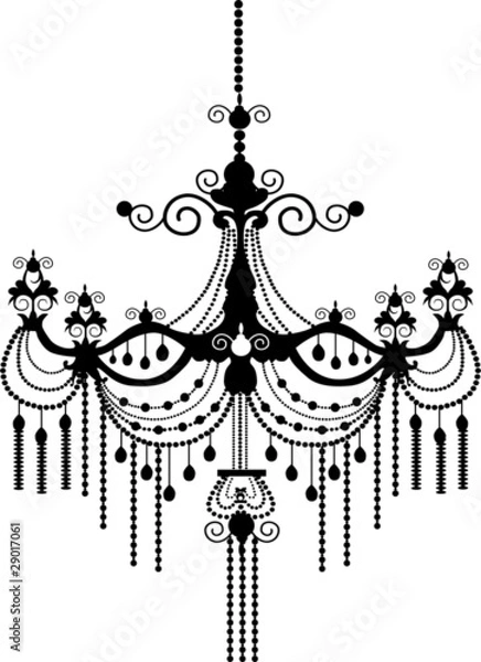 Obraz black chandelier