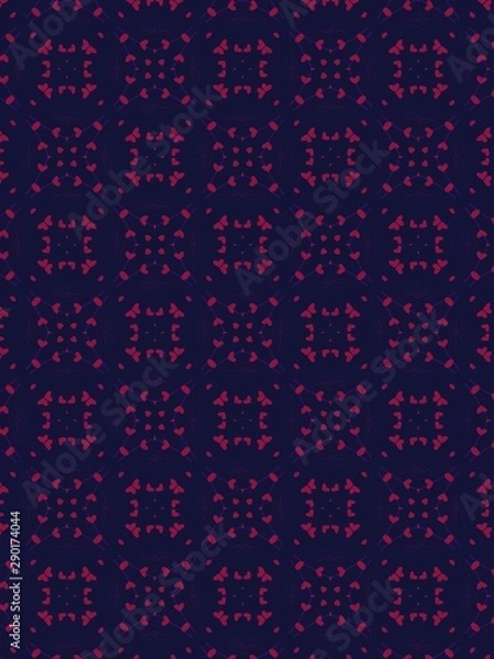 Fototapeta seamless geometric pattern with hearts