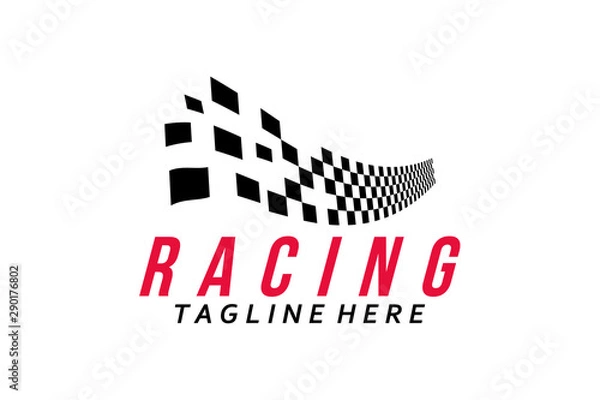 Fototapeta race logo icon vector isolated