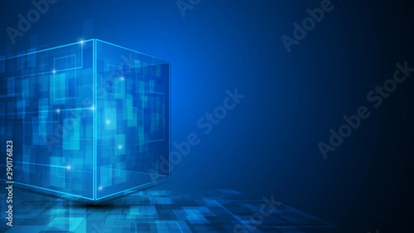 Obraz rectangle digital technology futuristic concept design background eps 10 vector