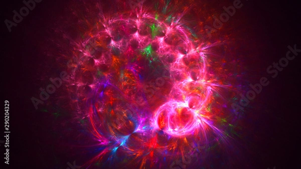 Obraz 3D rendering multicolored abstract fractal