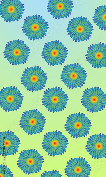 Fototapeta seamless floral pattern