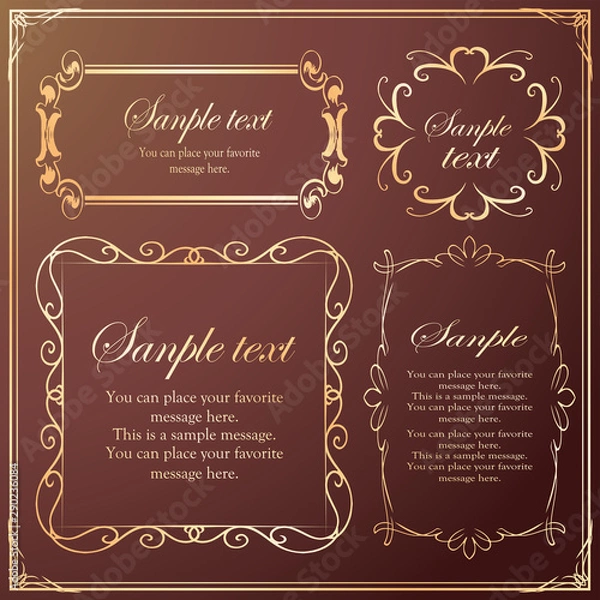 Fototapeta ゴージャスでアンティーク調のフレームデザイン