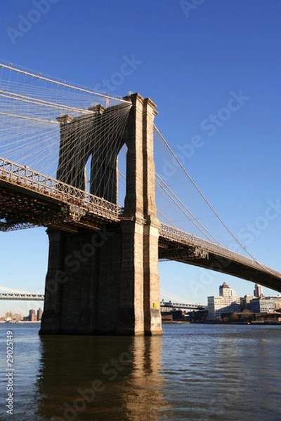 Fototapeta NYC -  Brooklyn bridge, view from Manhattan