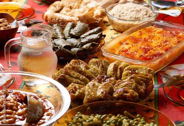 Obraz Bulgarian Christmas table setup