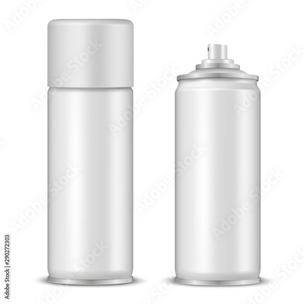 Obraz Spray bottles mockup realistic vector illustrations set