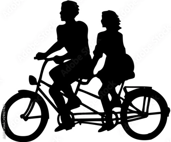 Fototapeta Tandem bicycle