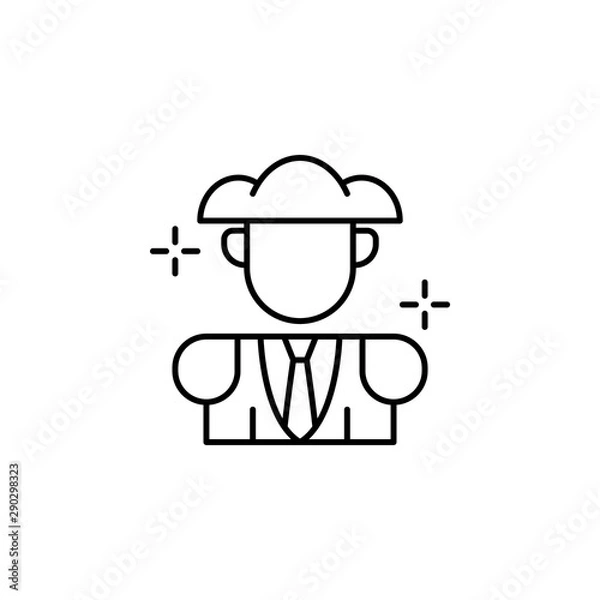 Fototapeta Bullfighter, spanish icon. Element of spanish thin line icon