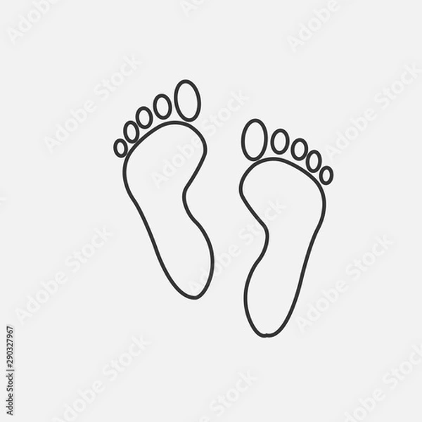 Obraz human footprints vector icon illustration icon