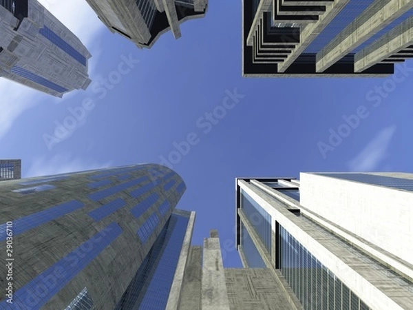 Obraz Big city sky view 01