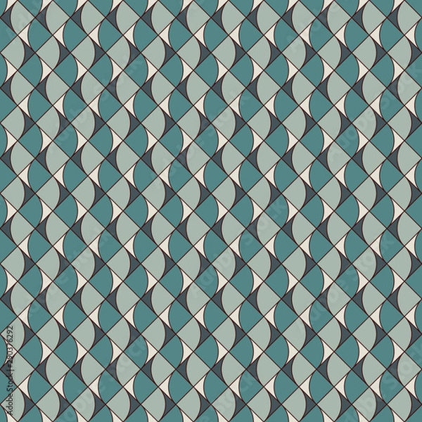 Fototapeta Seamless surface pattern with fire symbols. Contemporary print with repeated spurts of flame. Abstract background