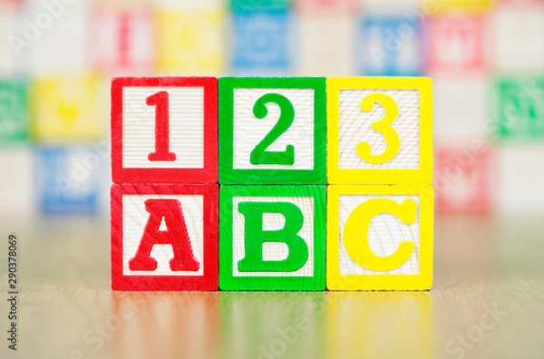Fototapeta 123 ABC in Blocks