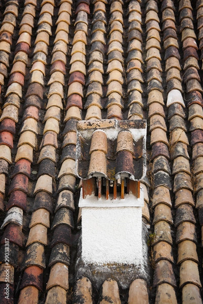Fototapeta tiled roof