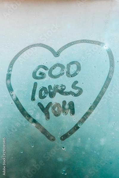 Fototapeta god loves you 