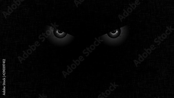Obraz Halloween staring scary spooking evil eyes on dark grunge background