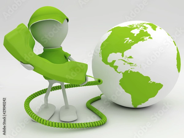 Obraz Voice over internet protocol concept. 3d rendered illustration.