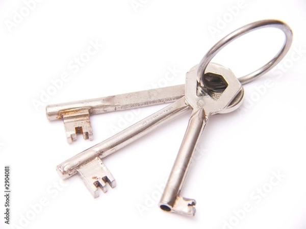 Obraz  keys - isolated over white background