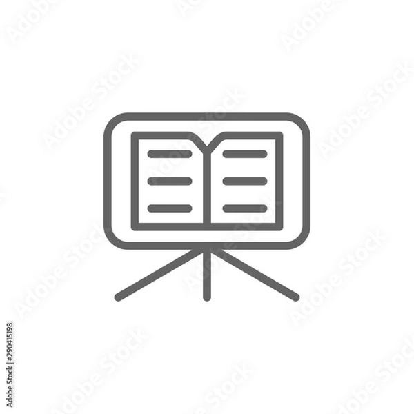 Fototapeta Music stand, theater icon. Element of theater icon. Thin line icon