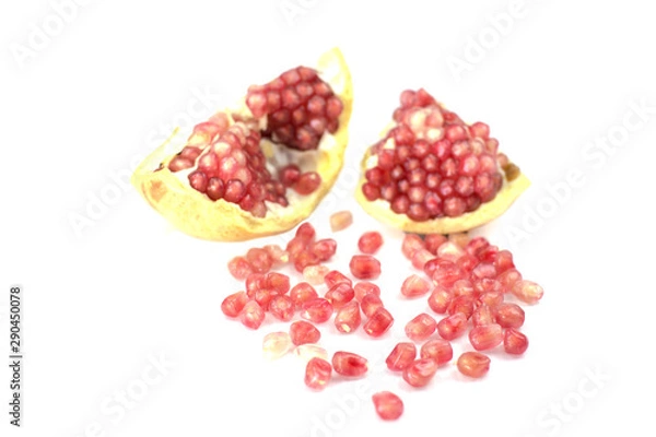 Fototapeta pomegranate with white background