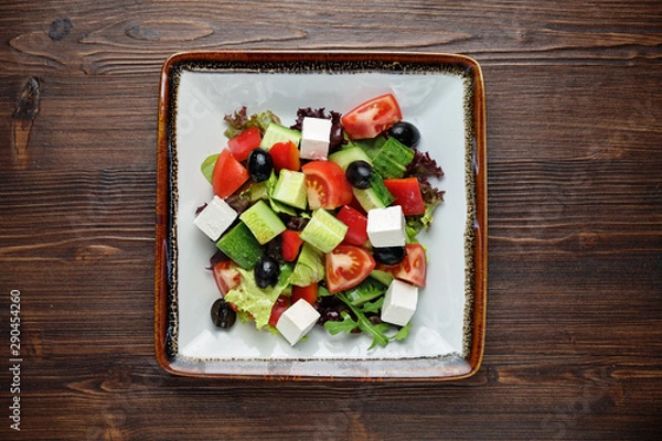 Obraz Greek salad . restaurant menu