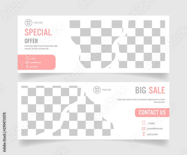 Obraz Minimal social media banner template