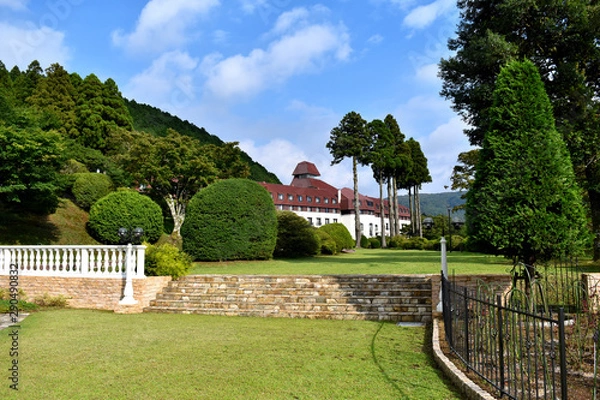 Fototapeta 箱根芦ノ湖畔のホテル