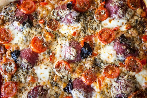 Fototapeta pizza texture pattern close-up view