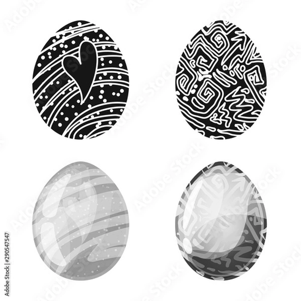 Fototapeta Isolated object of animal and prehistoric symbol. Set of animal and cute stock vector illustration.