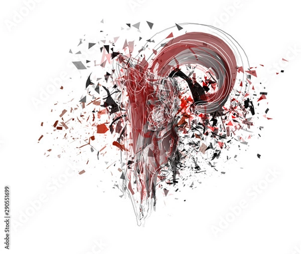 Fototapeta Vector abstract chaotic background.