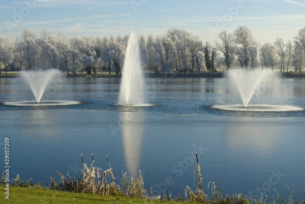 Obraz three winter fountains