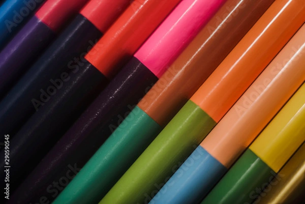 Obraz colored pencils with perfectionism close up