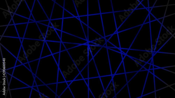 Fototapeta Abstract dark background of intersecting lines in blue colors