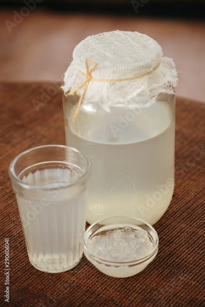 Obraz fermentation. Kombucha, water kefir