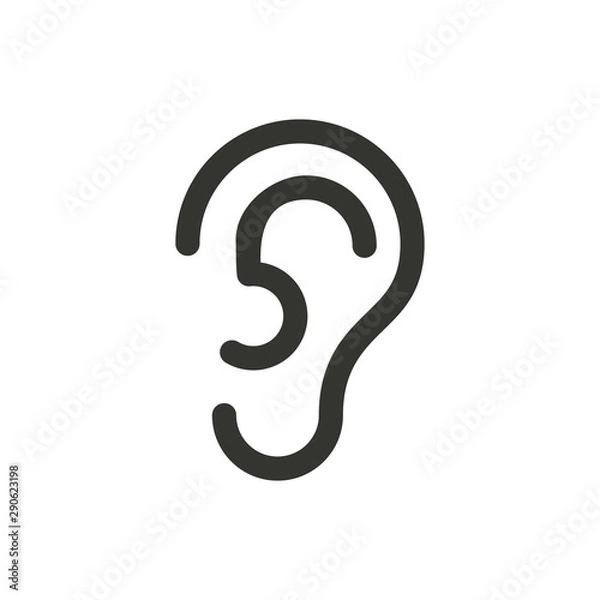 Obraz Ear icon on white background