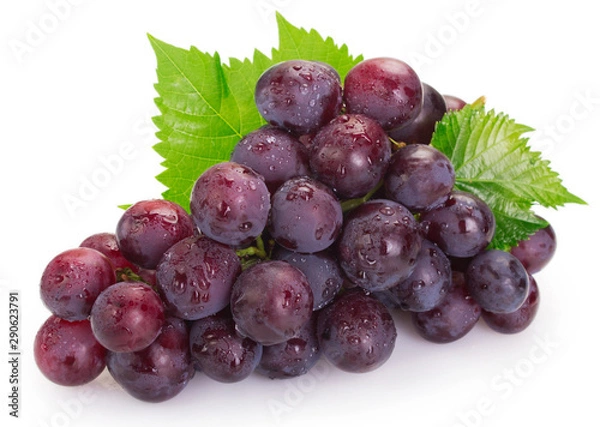 Obraz Fresh grape on white background