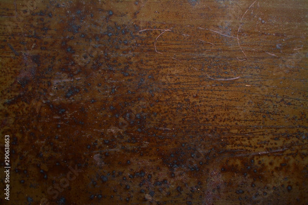 Obraz Rusty old iron texture with mechanical damage