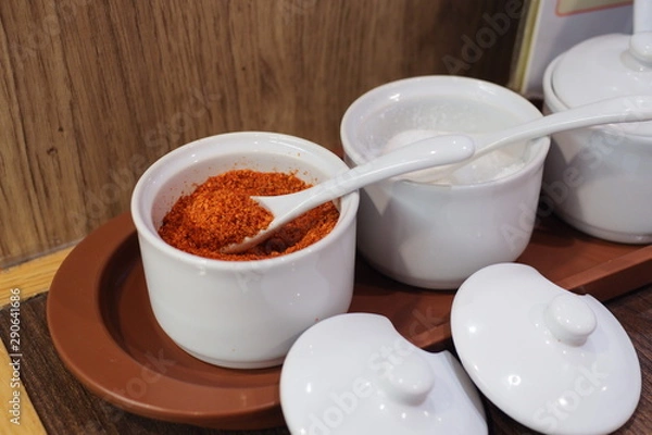 Fototapeta Good quality chili powder is prepared for customers who want a more spicy flavor than the usual flavor that is popular.