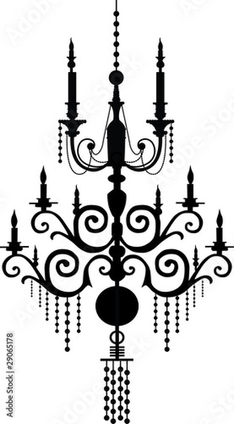 Obraz black chandelier
