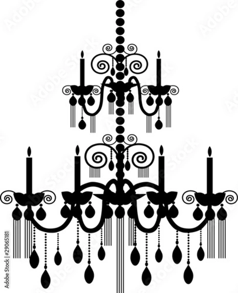 Obraz black chandelier