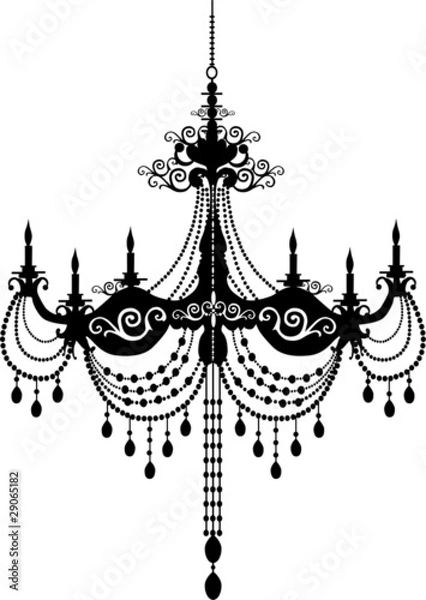 Obraz black chandelier
