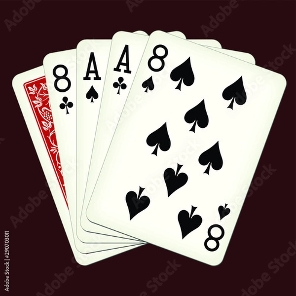 Obraz Deadman Hand - playing cards vector illustration