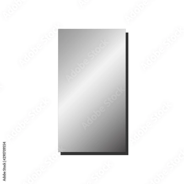 Obraz big rectangular mirror icon vector