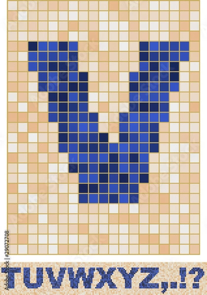 Obraz Mosaic Font. T-Z.