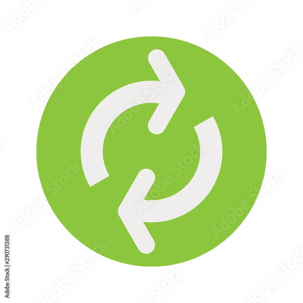 Fototapeta Restart or refresh icon vector illustration.